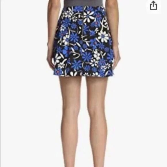 NWT Walter Baker blue white floral print mini skirt size women 4 - Picture 2 of 8